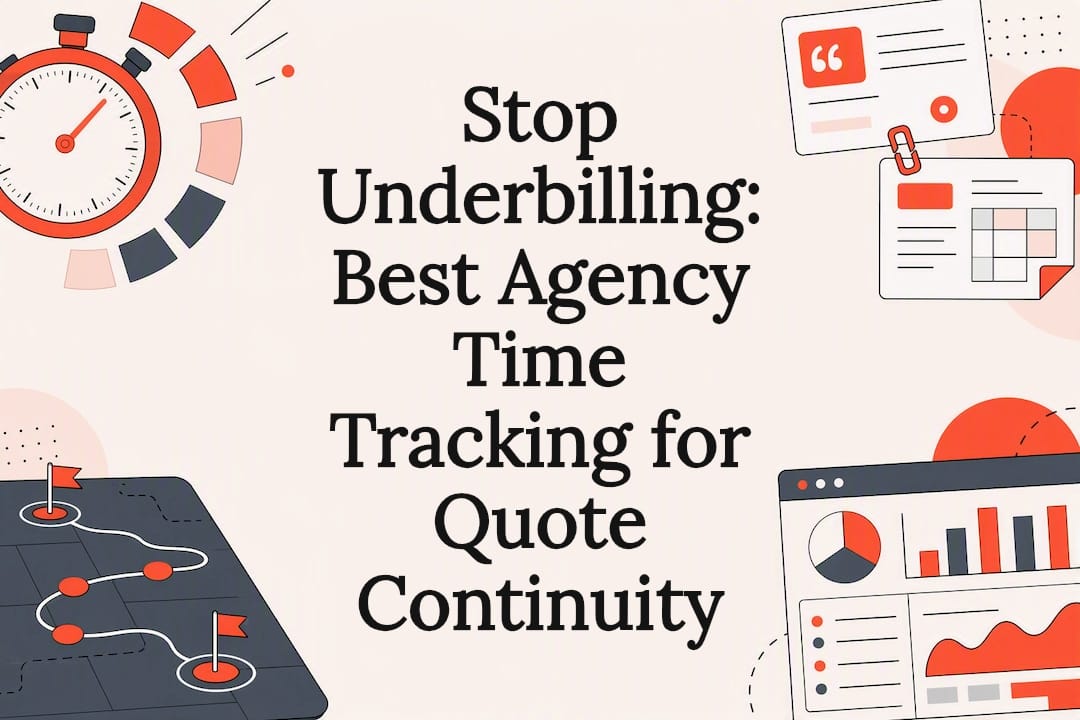 Agency time tracking title card