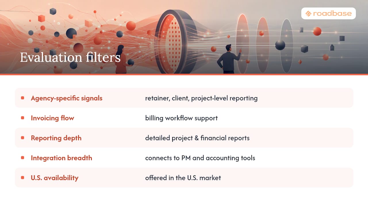 Five agency software evaluation criteria