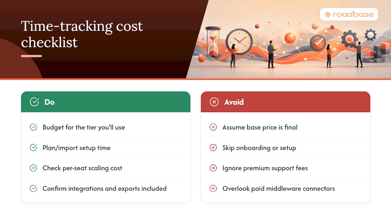 What Does Agency Time Tracking Software Actually Cost to Own? -- overview diagram