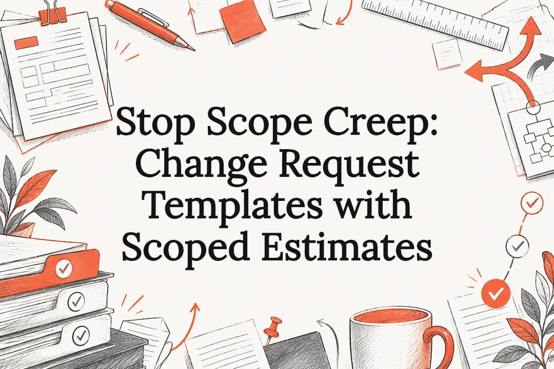 Decorative change request title card