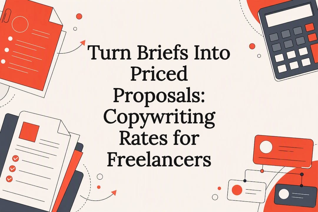 Copywriting proposal pricing title card