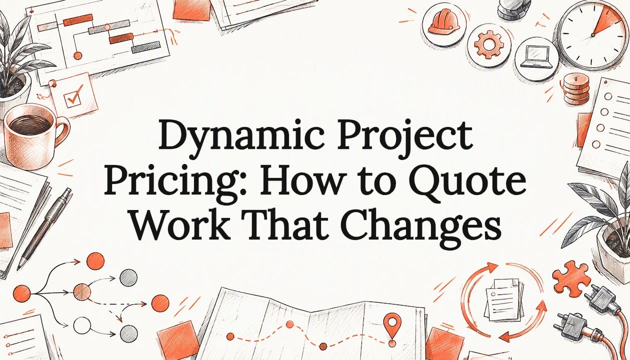 Sketch clusters framing the article title