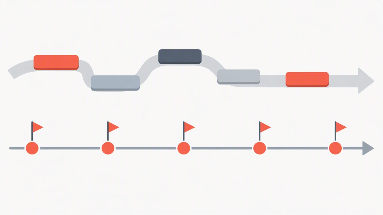 Roadmap view beside delivery milestones