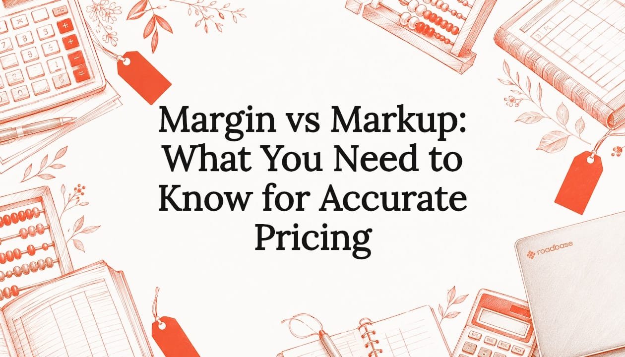 Decorative illustrated title card with pricing tools