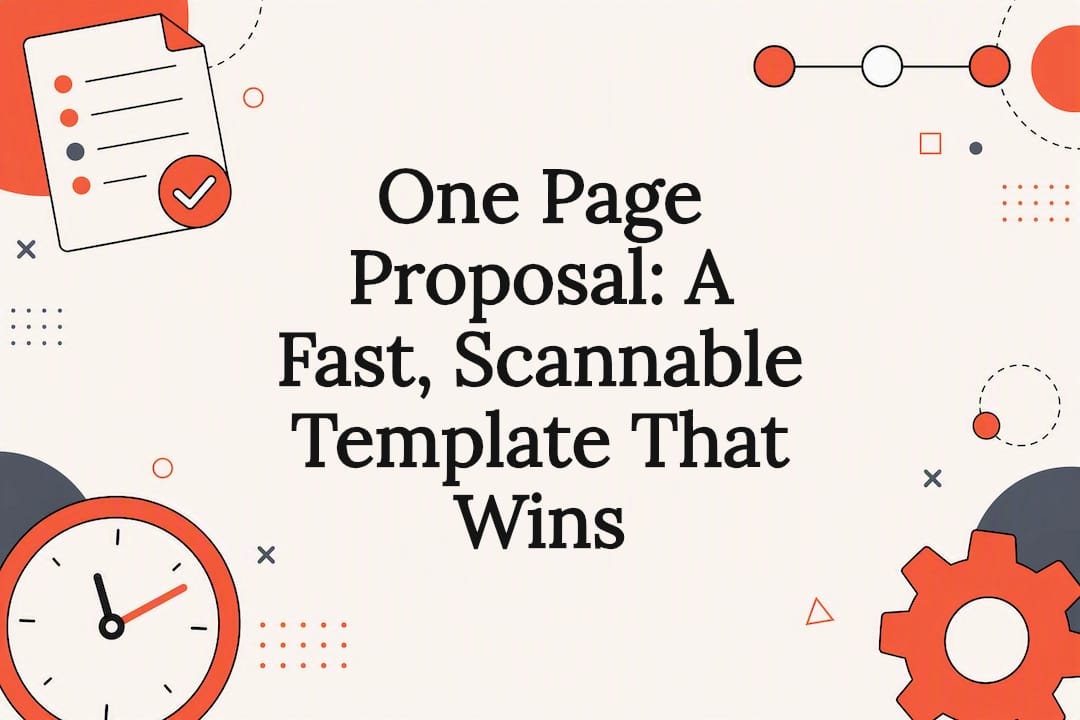 Decorative vector illustration for proposal template article