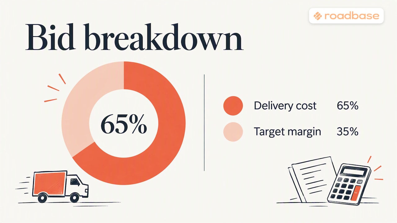 Bid price split into 65% delivery cost and 35% target margin