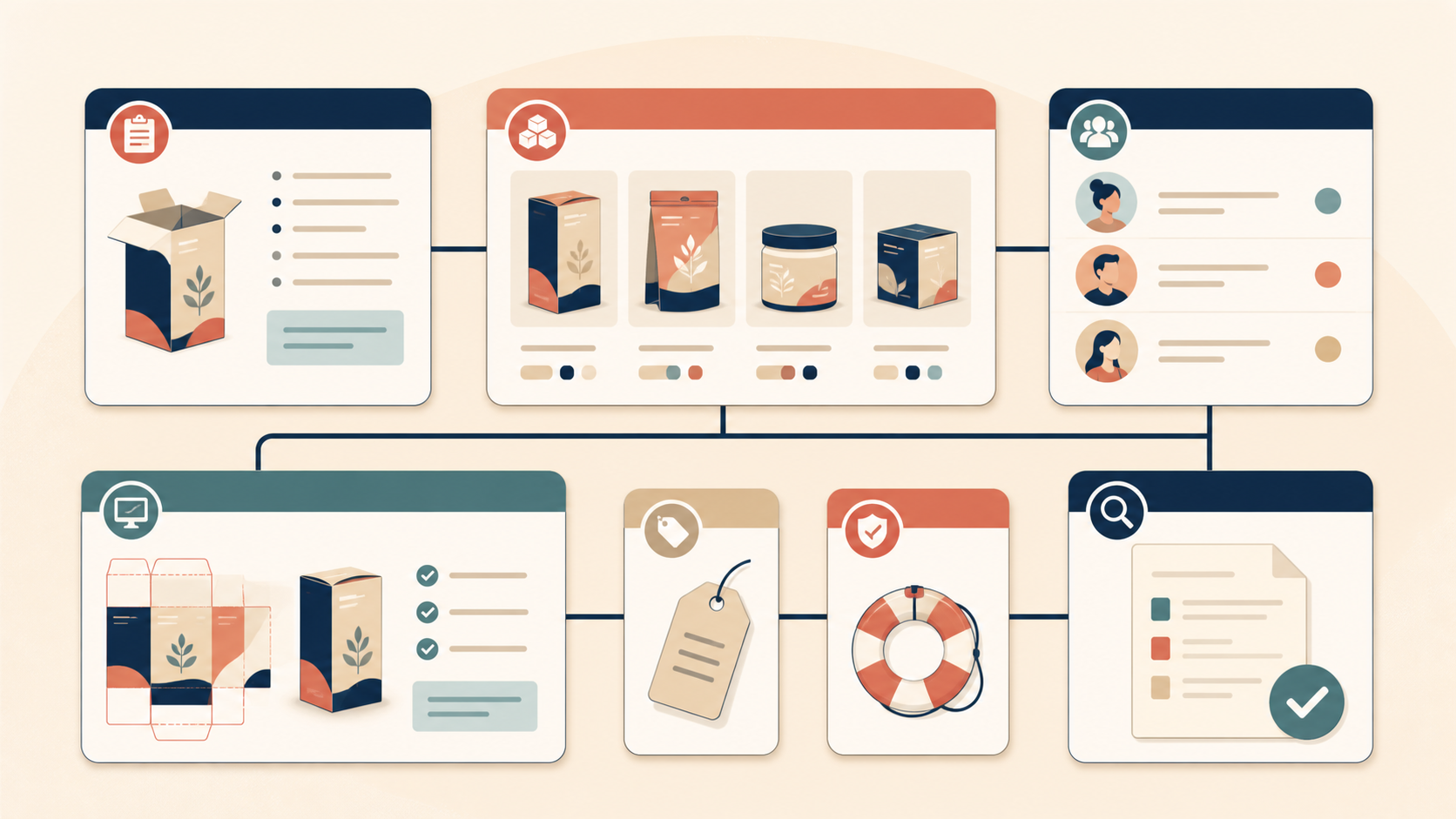 Pre-quote packaging cost-review inputs: project brief, product variants, delivery roles, production artwork, contingency, and a proposed quote.