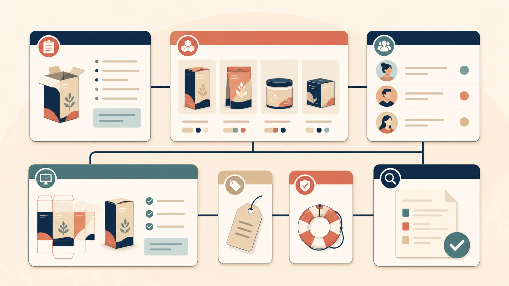 Pre-quote packaging cost-review inputs: project brief, product variants, delivery roles, production artwork, contingency, and a proposed quote.