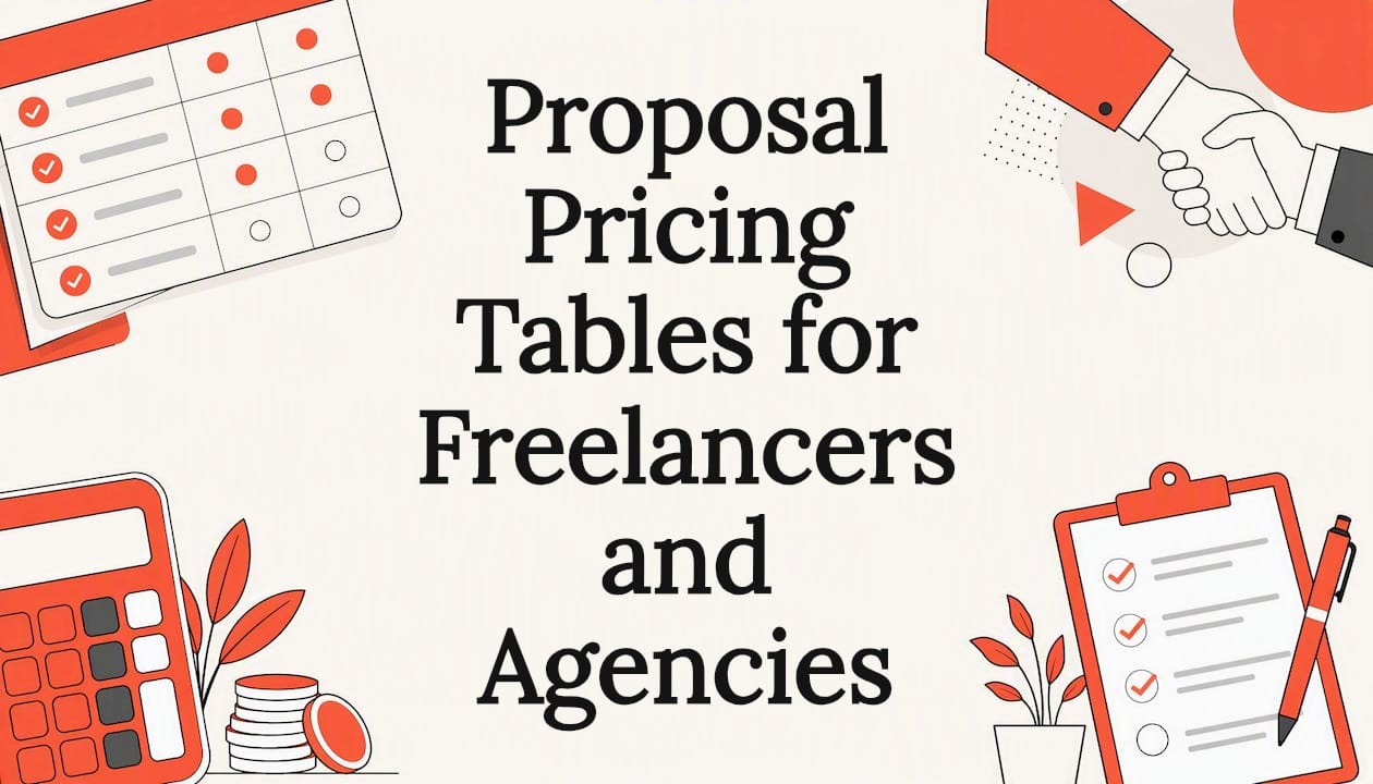 Decorative title card illustration for pricing tables