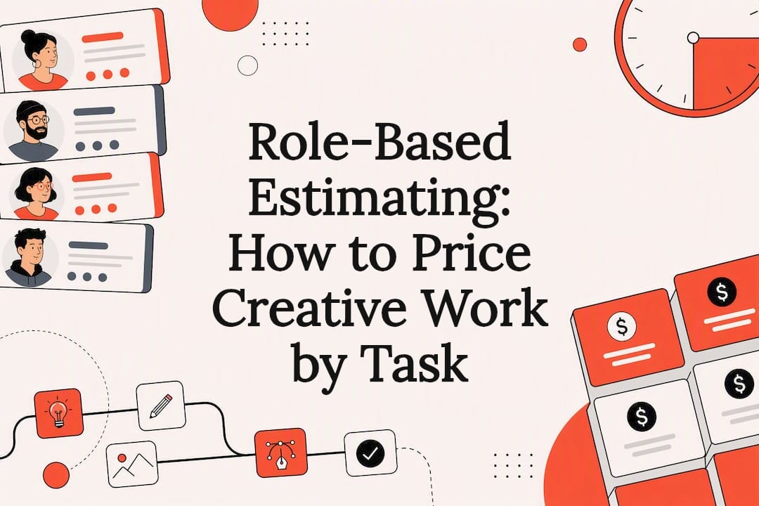 Role-based estimating title card illustration