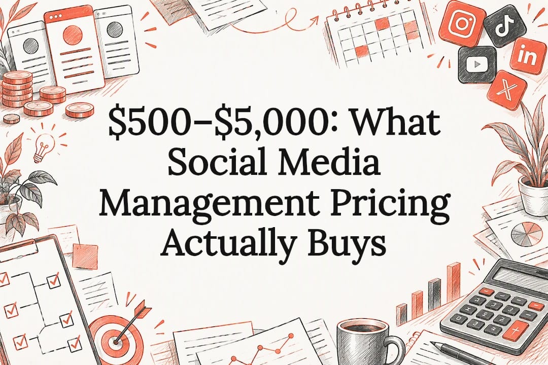Decorative social media pricing title card