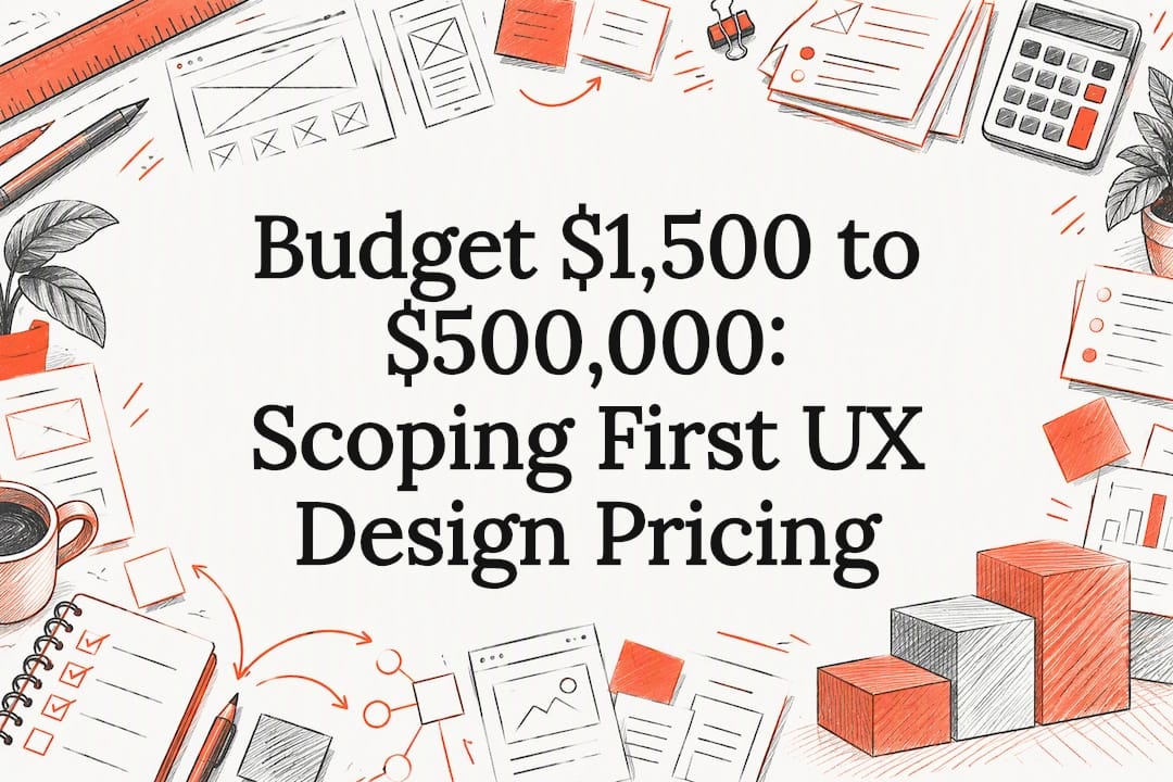 UX pricing scope title card illustration